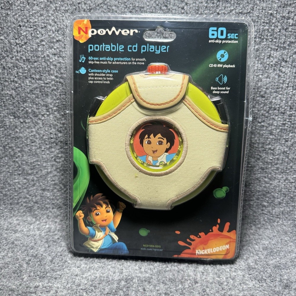 Power Portable CD Player Go Diego Go! Nickelodeon NEW SEALED RARE READ